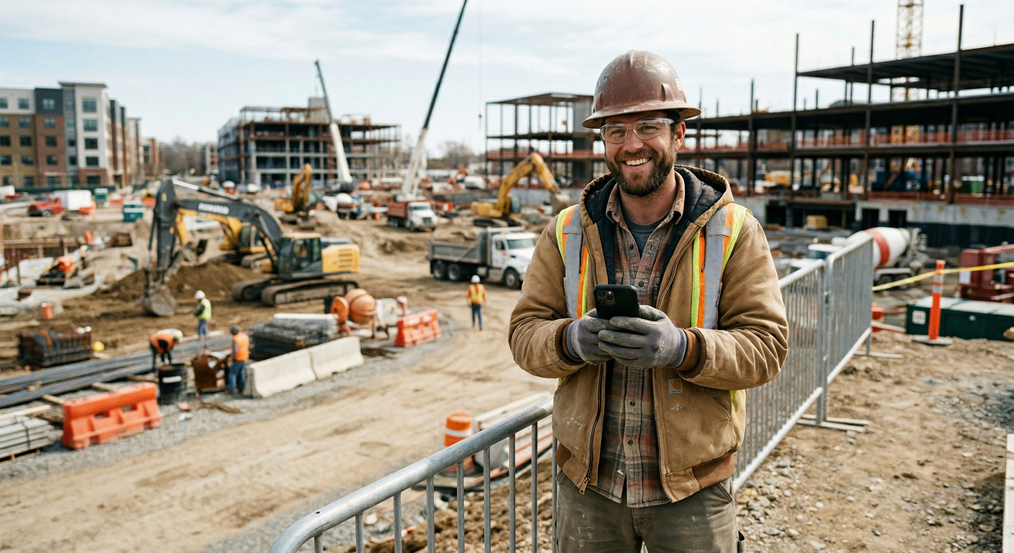 Real-time construction site visibility
