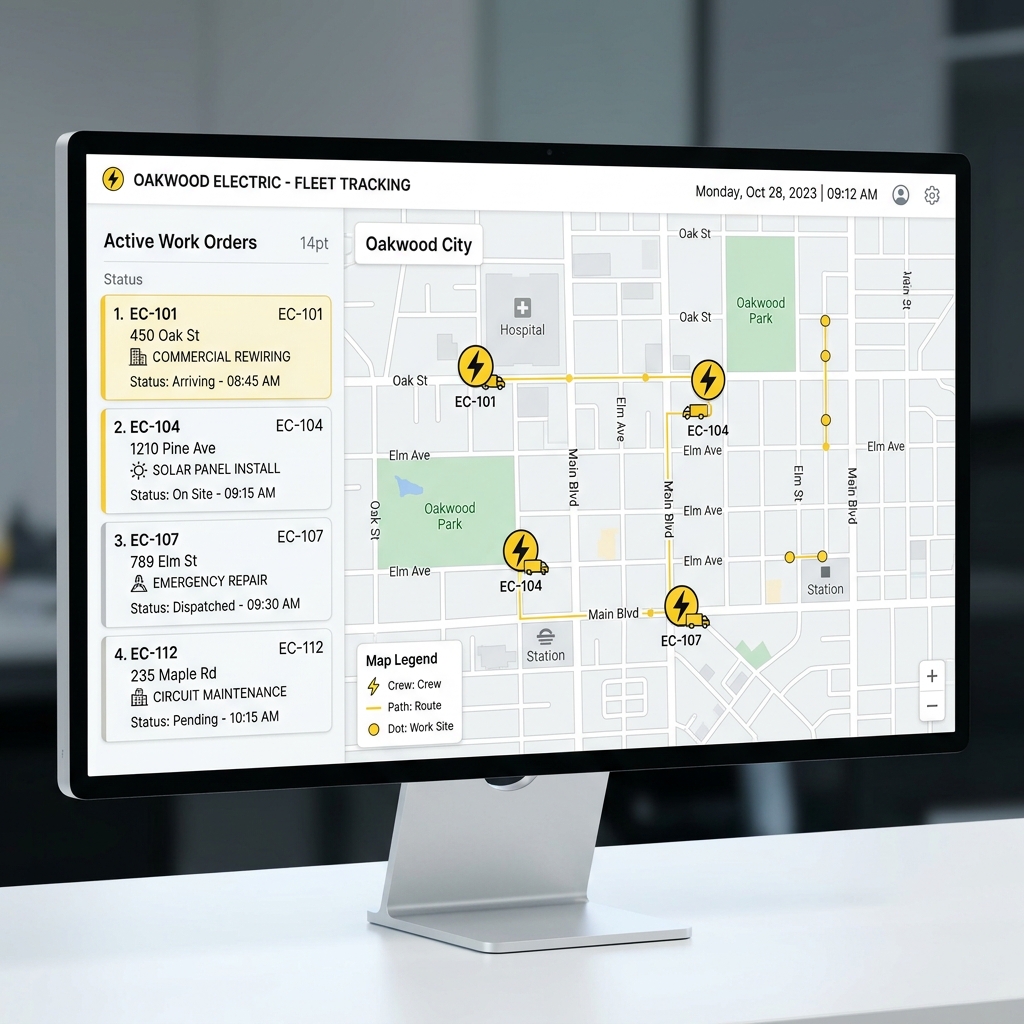 Real-time electrician visibility