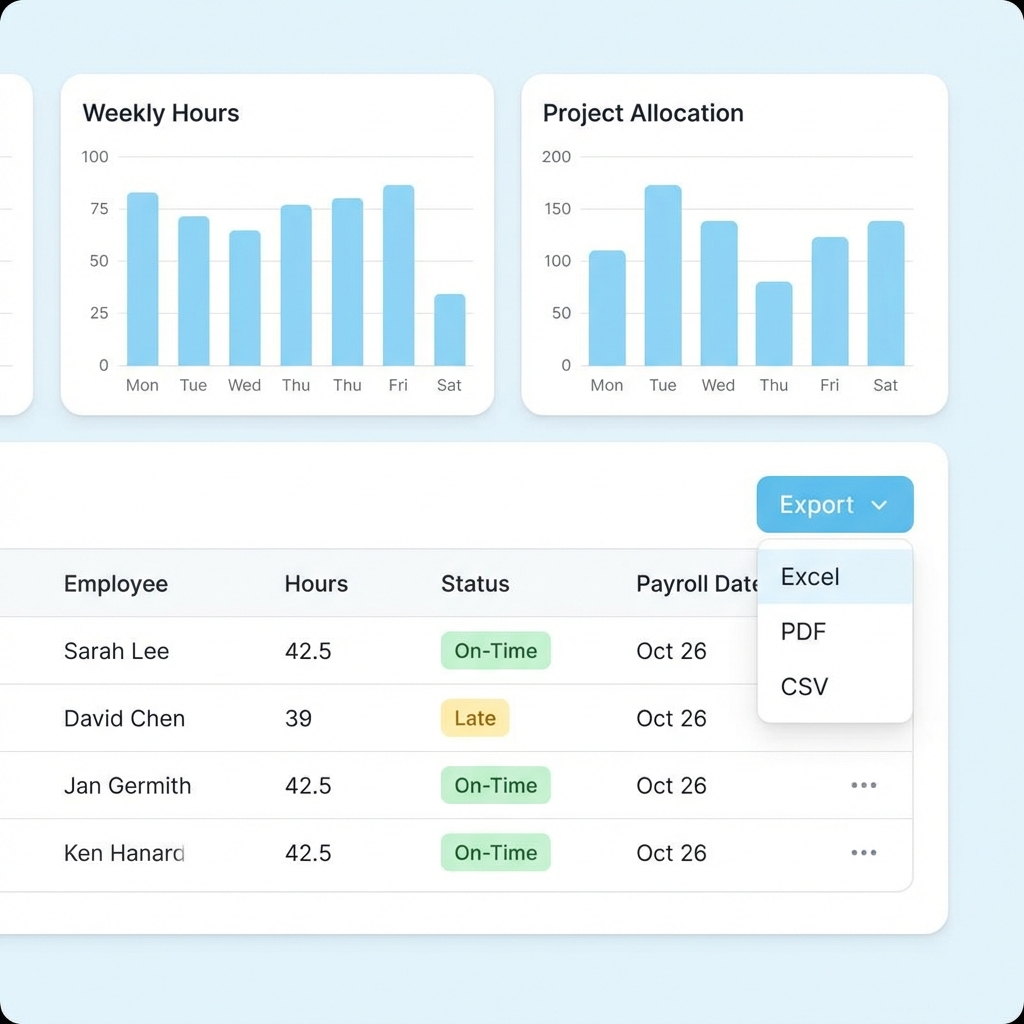 Timesheets Dashboard