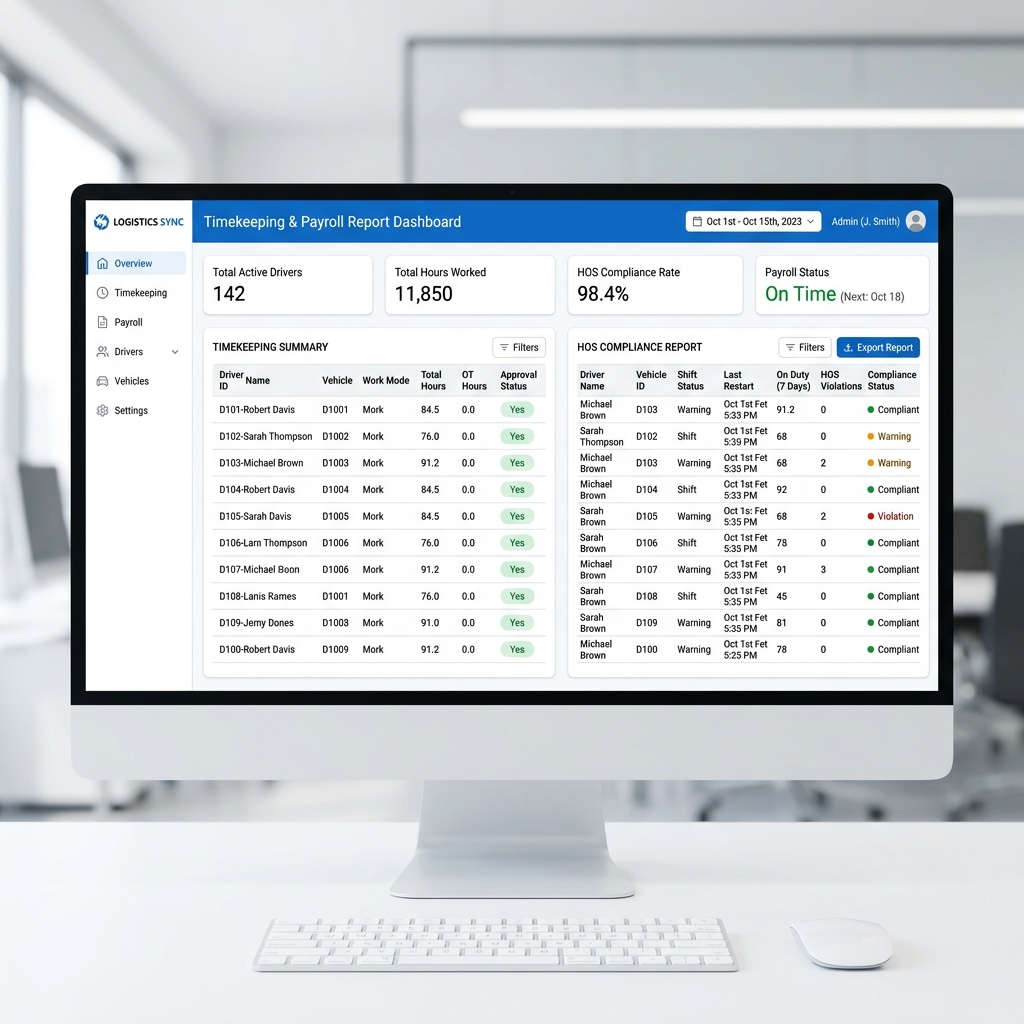 Driver compliance and payroll management