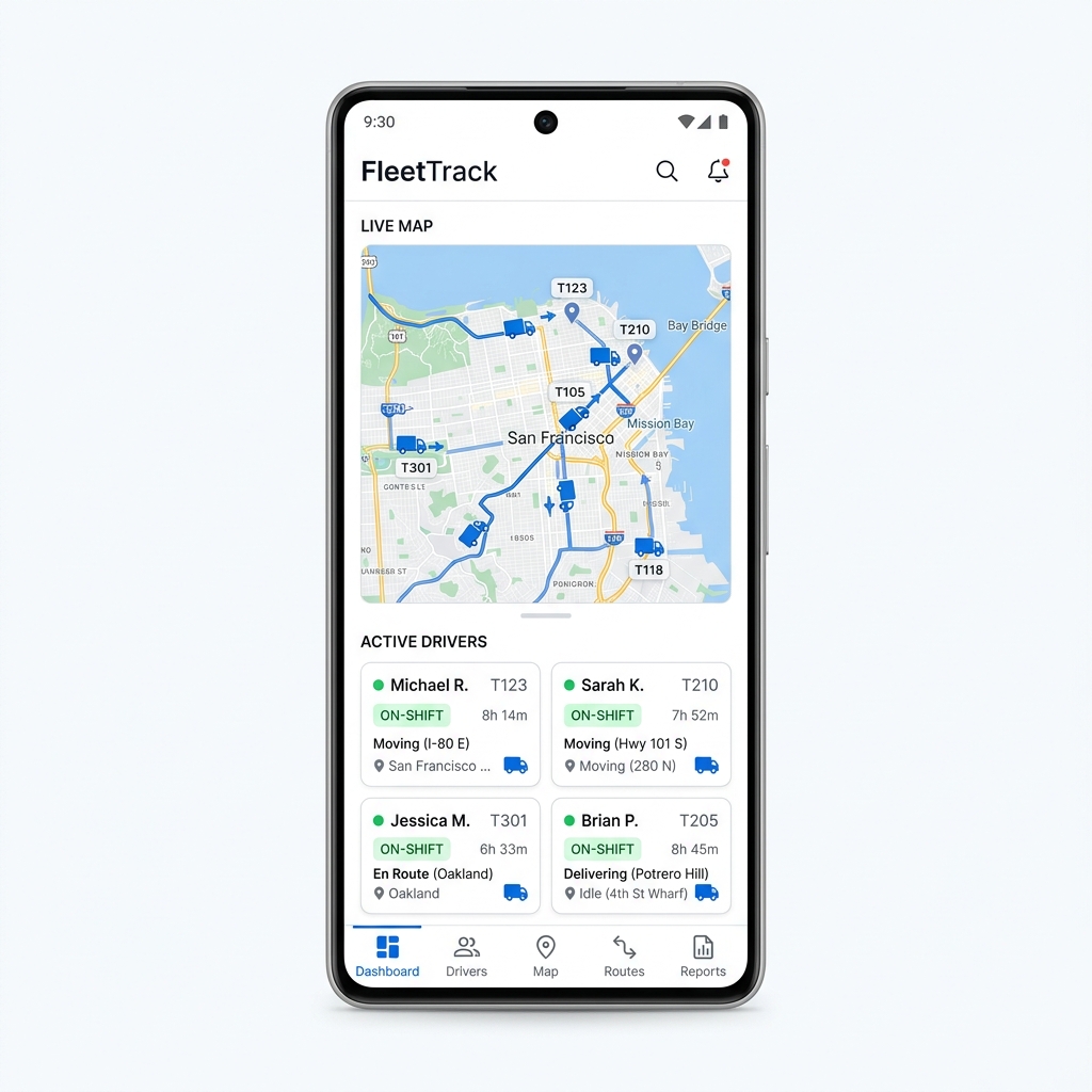 Real-time fleet visibility